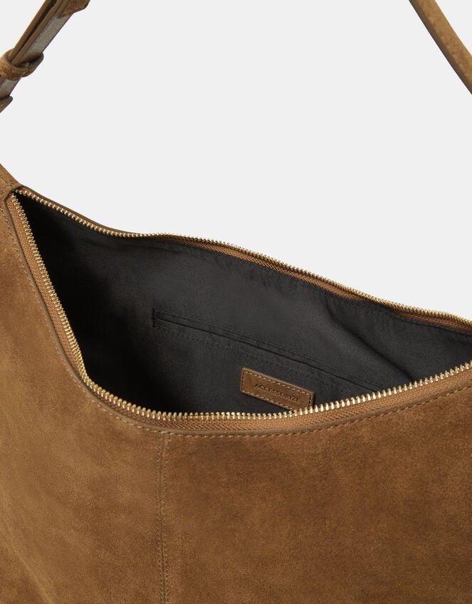 Slouchy Suede Shoulder Bag, , large
