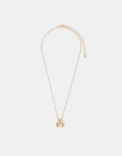 Bubble Initial Pendant Necklace, Gold (GOLD), large