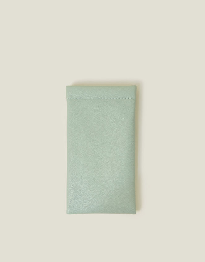 Soft Faux Leather Glasses Case Mint, , large