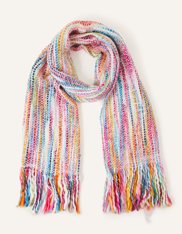 Rainbow Woven Scarf, , large