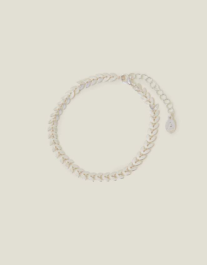 Station Leaf Anklet, Silver (SILVER), large