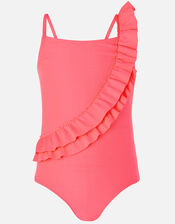 Neon Frill Swimsuit, Pink (PINK), large