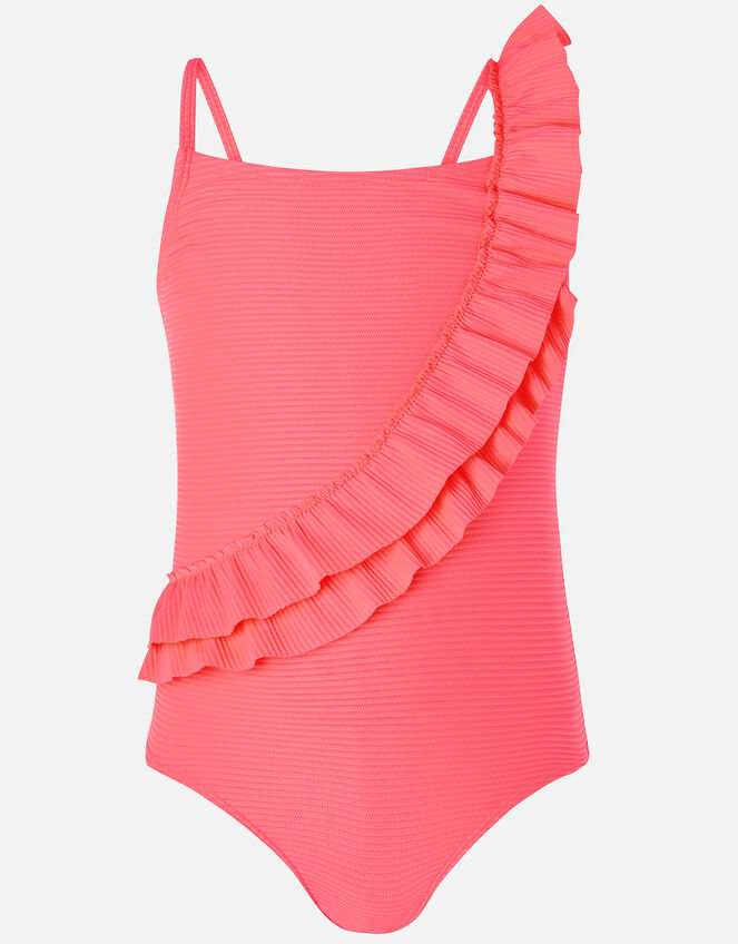 Neon Frill Swimsuit, Pink (PINK), large