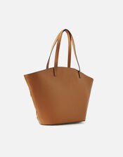 Cross-Weave Tote Bag, Tan (TAN), large