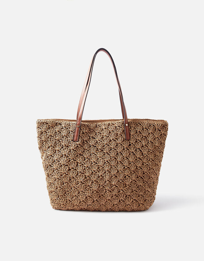 Julie Woven Shopper Bag, , large
