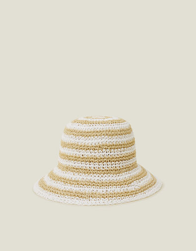 Woven Stripe Bucket Hat, , large