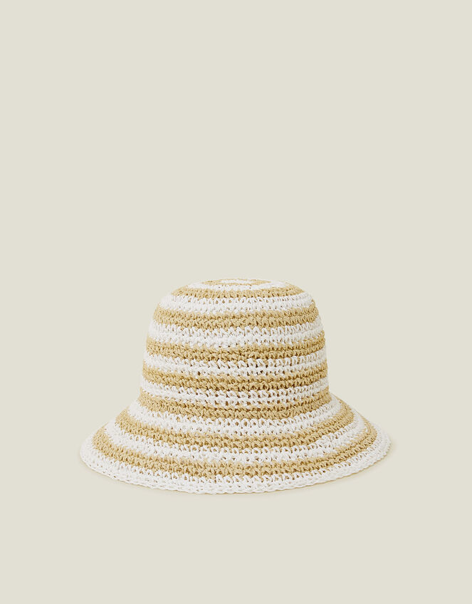 Woven Stripe Bucket Hat, , large