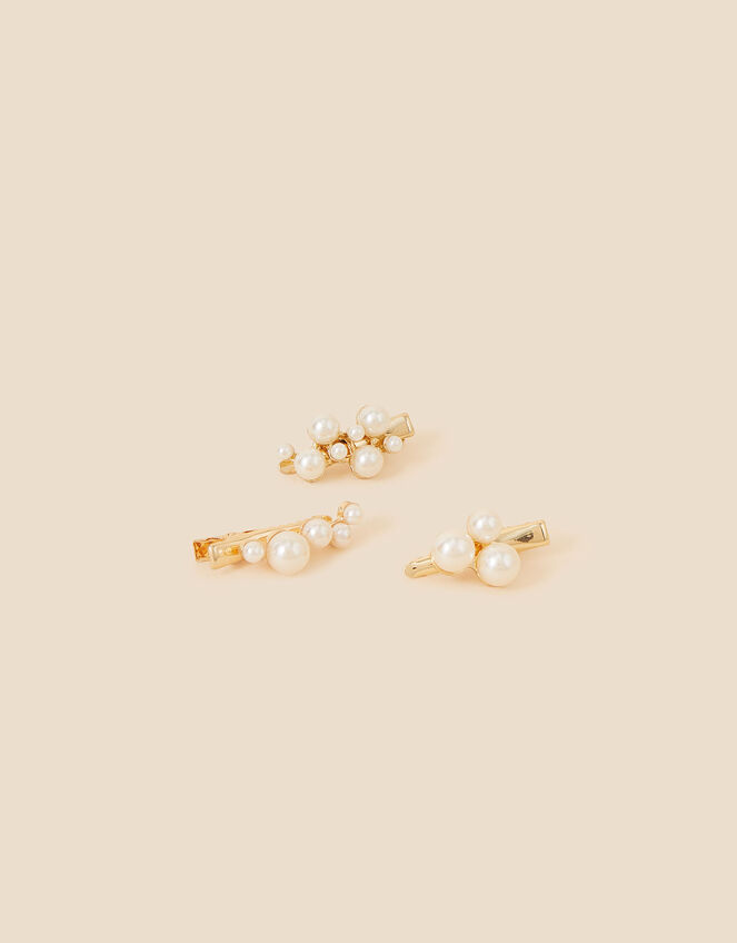 Mini Pearl Salon Clips Set of Three, , large