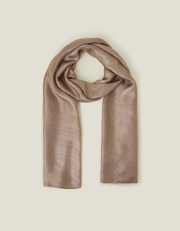 Lightweight Shimmer Scarf, Natural (CHAMPAGNE), large