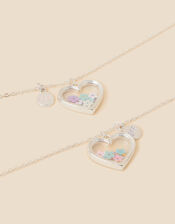 Girls "BFF" Heart Necklaces Set of Two, , large