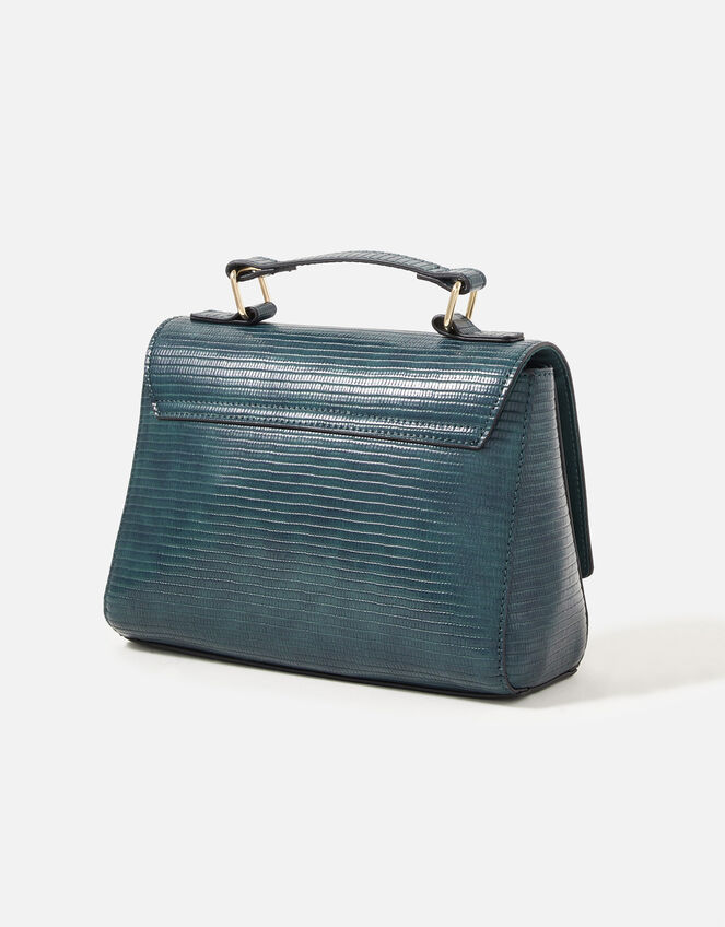 Jessica Croc Handheld Bag, Teal (TEAL), large