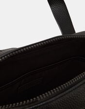 Faux Leather Backpack, Black (BLACK), large