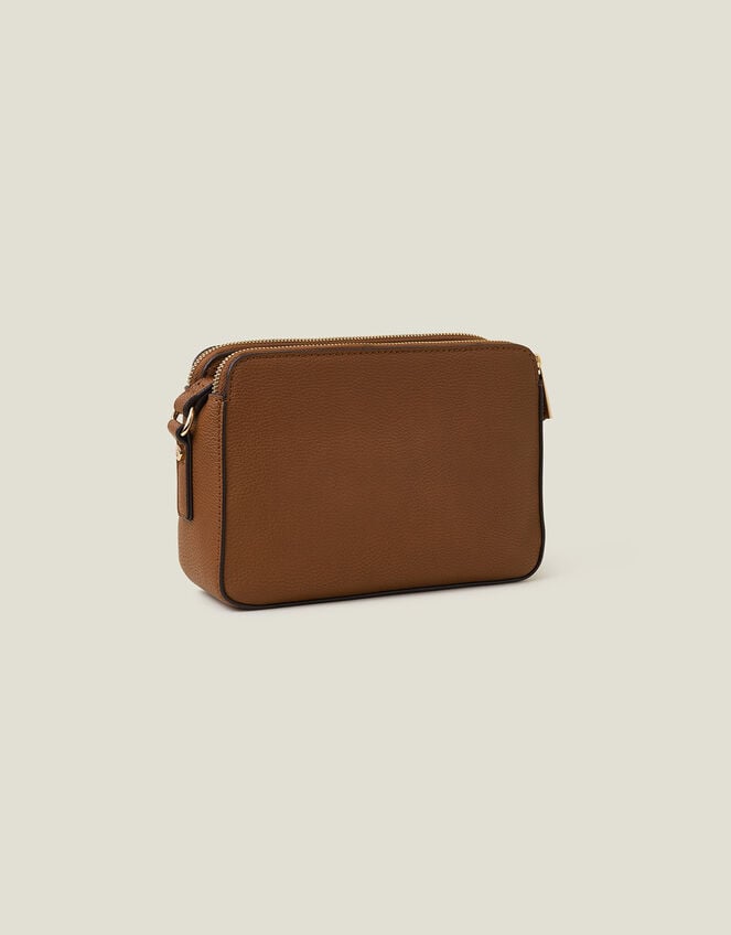 Suedette Classic Crossbody Bag, Tan (TAN), large