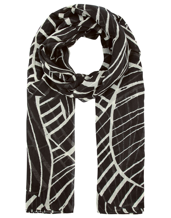 Linear Abstract Print Scarf, , large