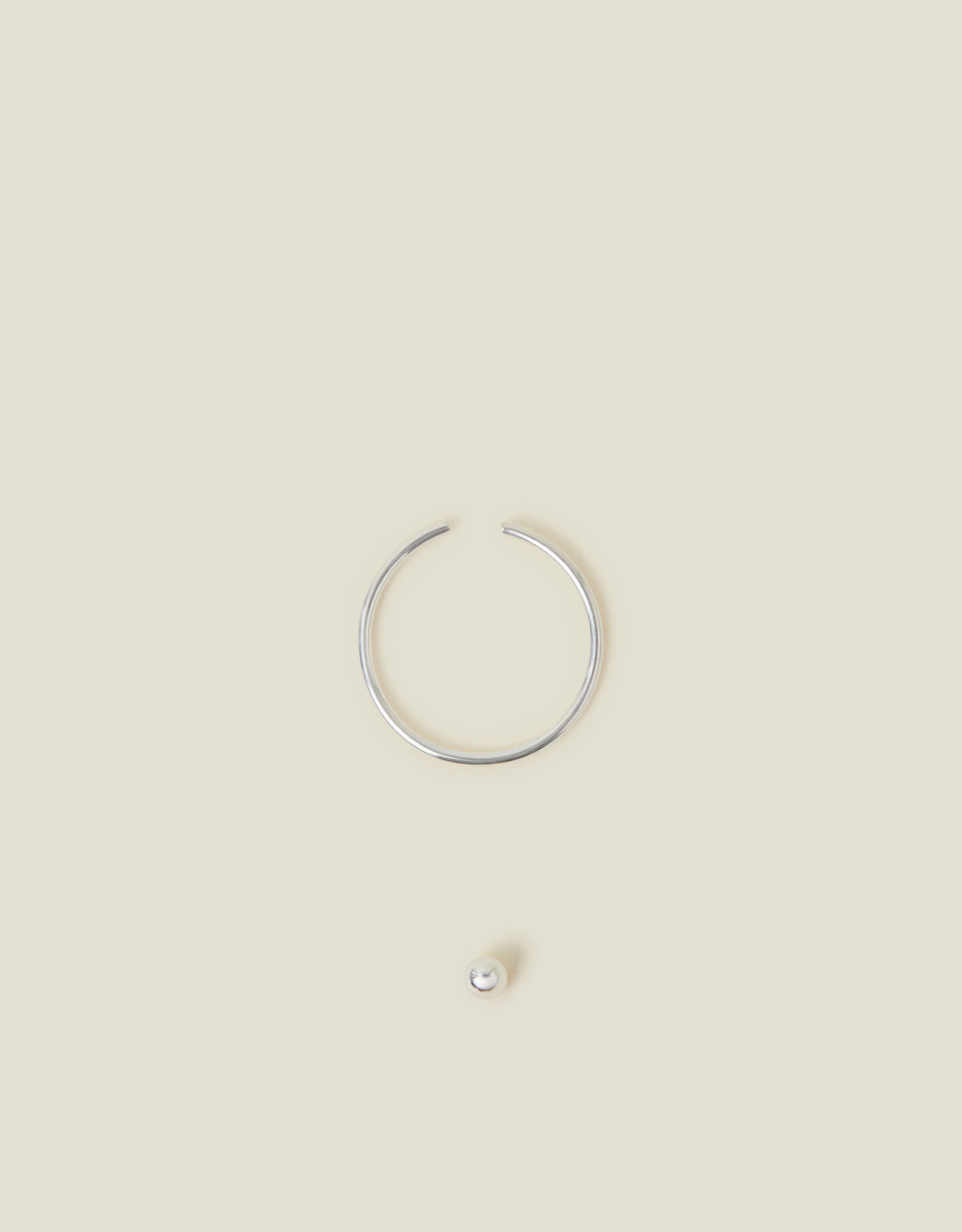 Sterling Silver Nose Stud and Hoop Set Sterling Silver Accessorize ROI
