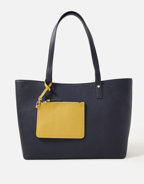 Toni Tote Bag with Pouch, Blue (NAVY), large