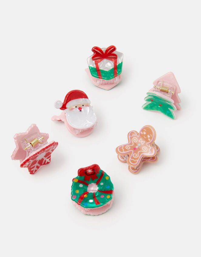 6-Pack Mini Christmas Claw Clips, , large