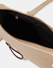 Zip Front Crossbody Bag, Gold (GOLD), large