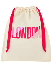 London Drawstring Laundry Pouch, , large