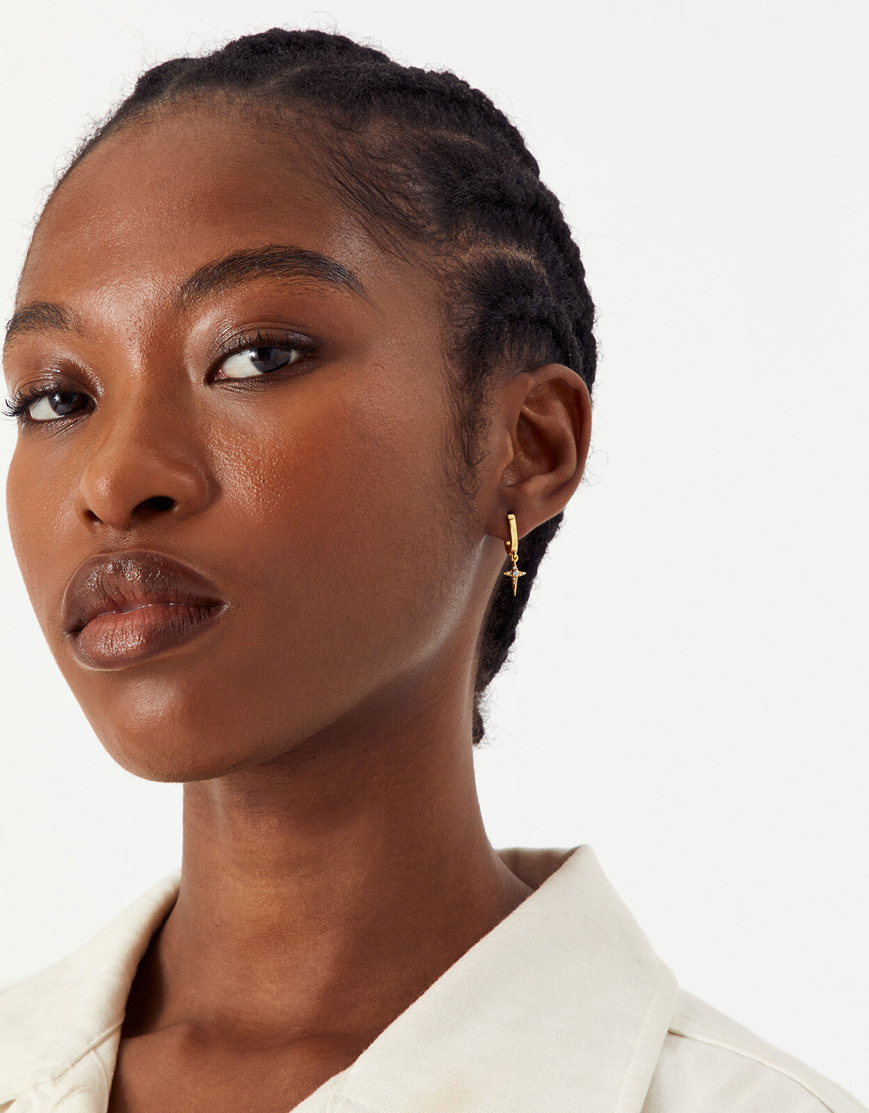 Cross sales charm earrings
