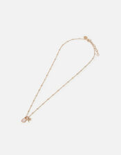 Rose-Gold Plated Dragonfly Rose Quartz Pendant Necklace, , large