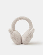 Girls Fluffy Owl Earmuffs, , large