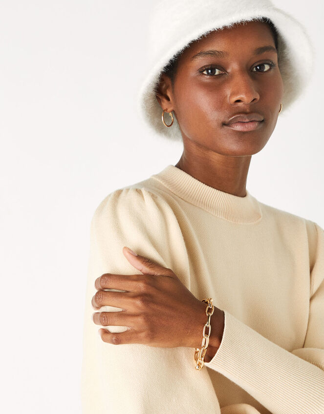 Simple Medium Chain Bracelet, Gold (GOLD), large