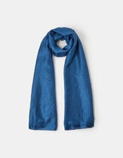 Lightweight Shimmer Scarf, Blue (BLUE), large