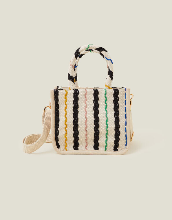 Stripe Cross-Body Bag, , large