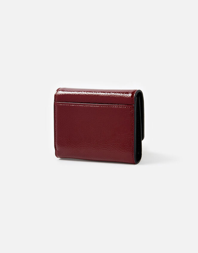 Patent Lock Purse, Red (BURGUNDY), large