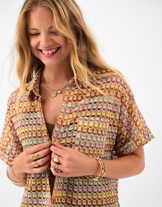Crochet Shirt, Multi (MULTI), large
