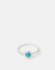 Sterling Silver Healing Stone Ring, Blue (BLUE), large
