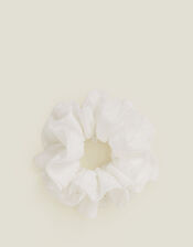 Oversized Layer Broderie Hair Scrunchie, , large