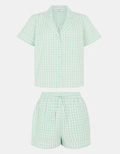 Gingham Short Pyjamas Set, Green (GREEN), large