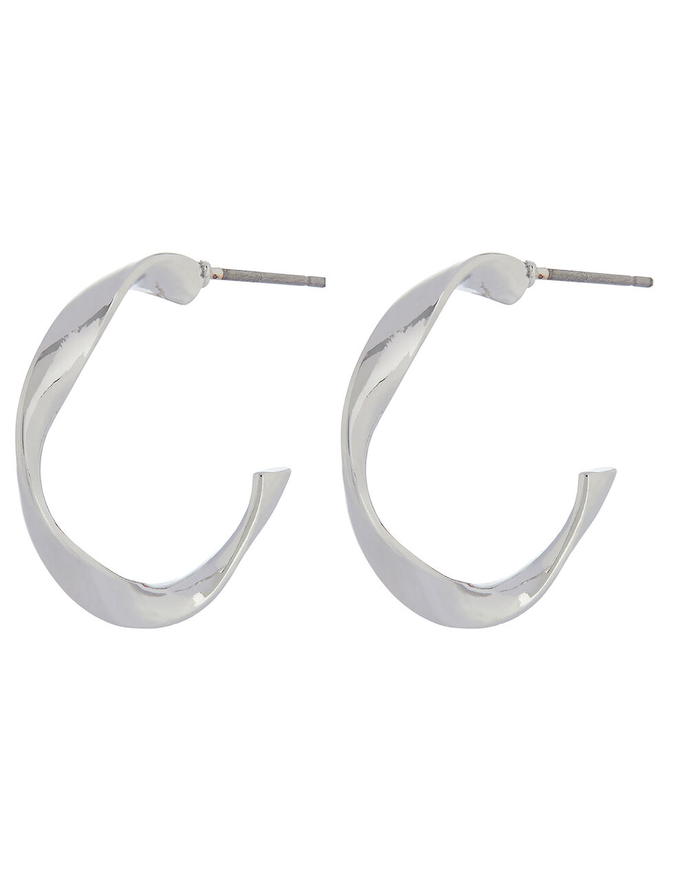 Small Twist Hoop Earrings Hoops Accessorize UK