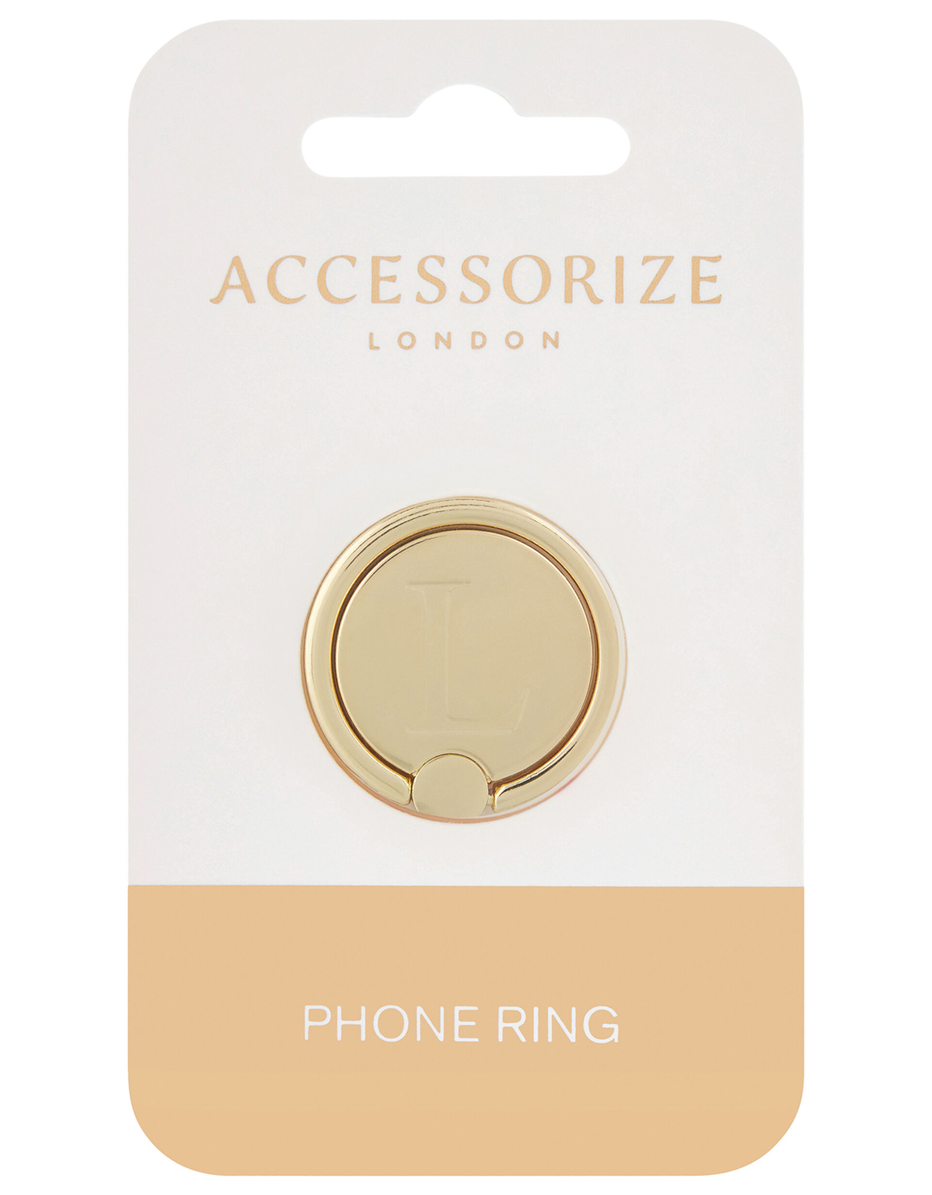 Metallic Initial Phone Ring - L, , large