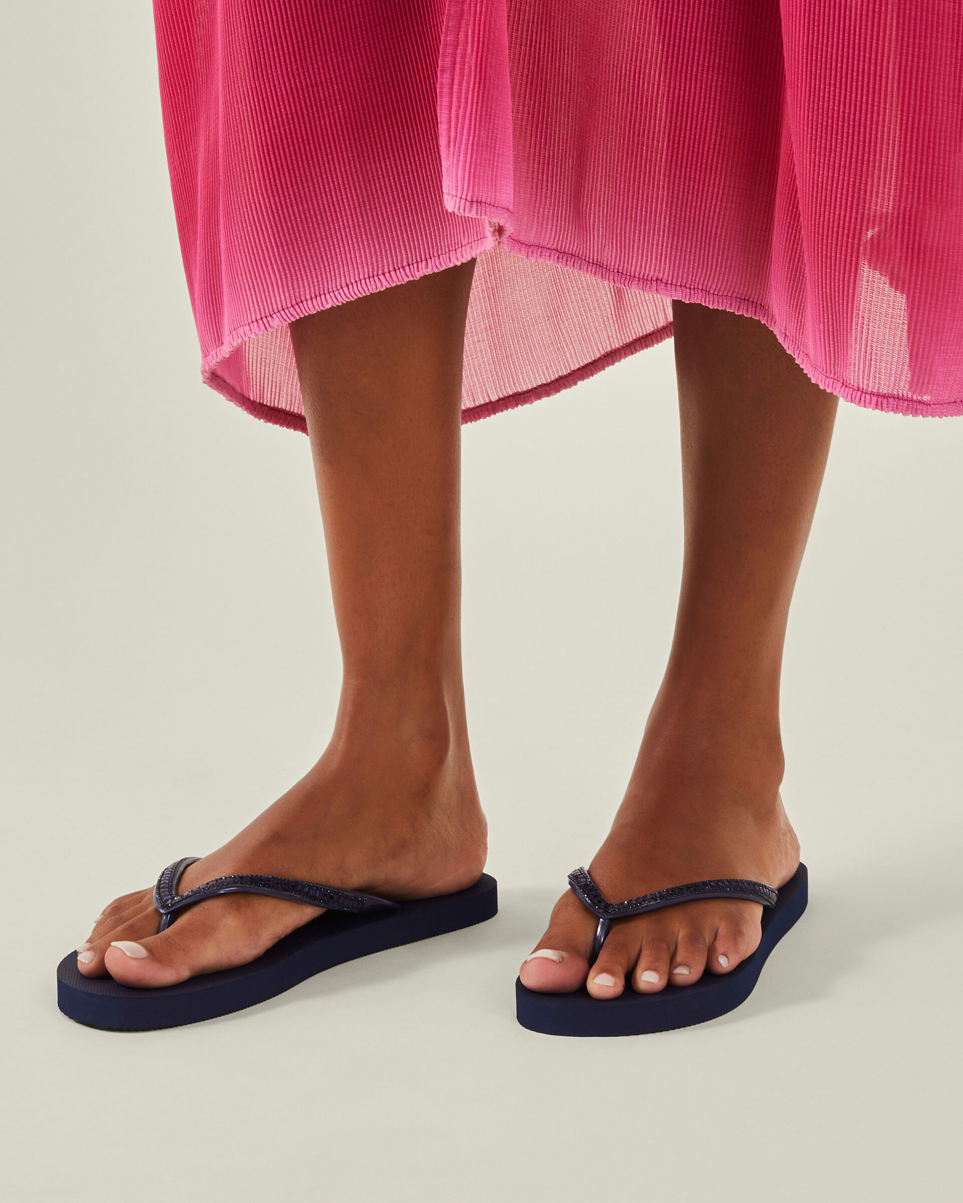 Gemstone Flip Flops Blue Sandals Flip Flops Accessorize Global
