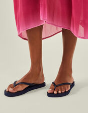 Gemstone Flip Flops, Blue (NAVY), large