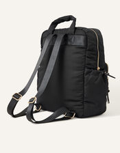 Quilted Nylon Laptop Backpack, , large