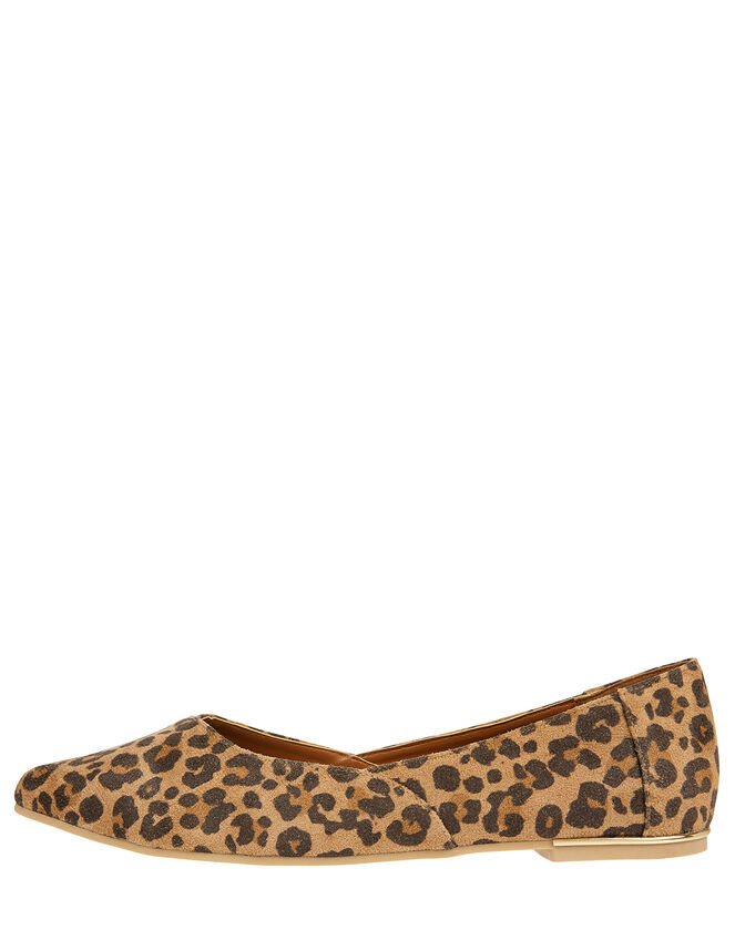 Pointed Ballerina Flats, Leopard (LEOPARD), large