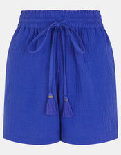 Hight Waist Beach Shorts, Blue (COBALT), large