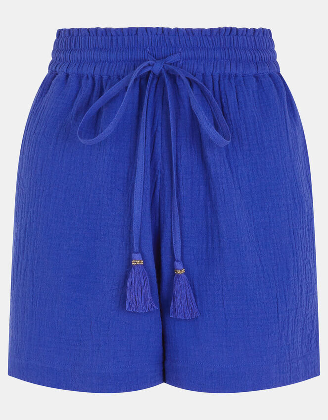 Hight Waist Beach Shorts, Blue (COBALT), large