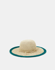 Shell Beaded Floppy Hat, , large