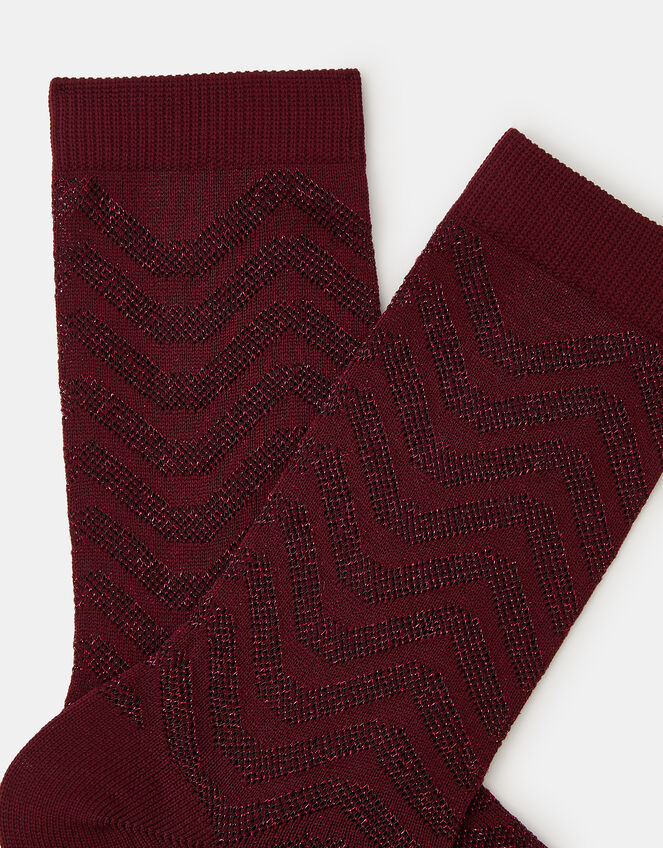 Chevron Glitter Socks, , large