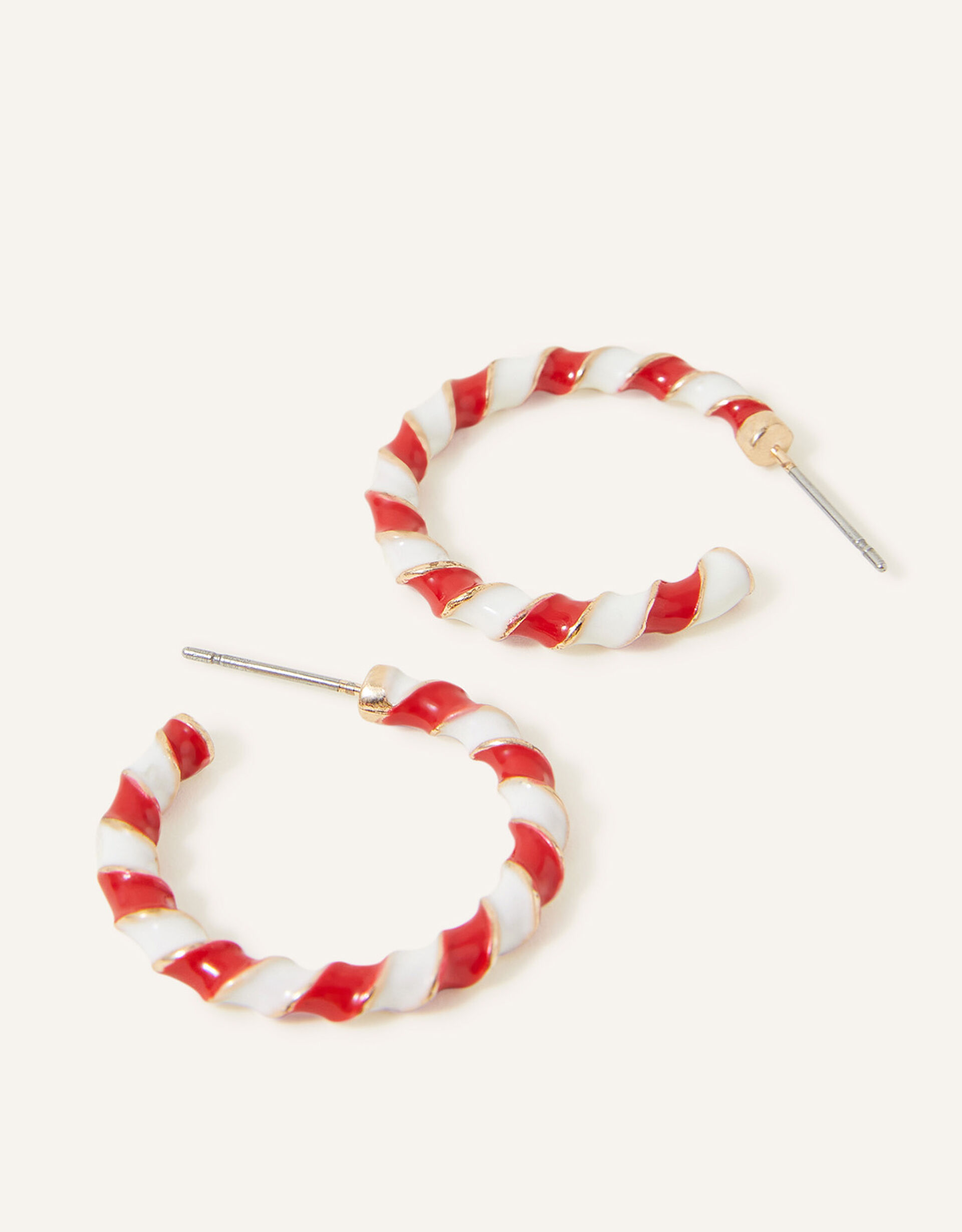 Candy Cane Hoops Drops Accessorize UK