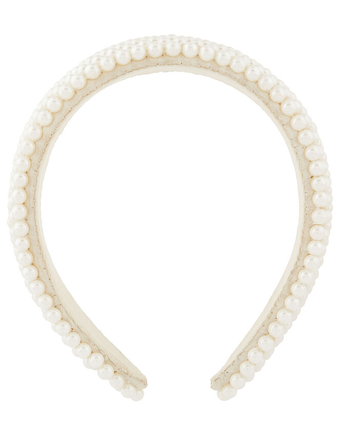 Pearly Bridal Padded Headband, , large