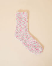 Popcorn Knit Cosy Socks, Pink (PALE PINK), large