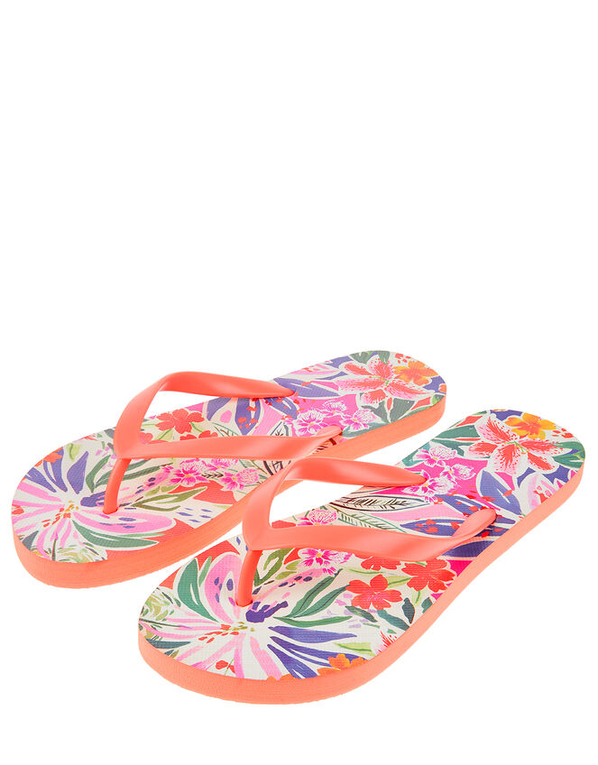 Painterly Floral EVA Flip Flops, Multi (BRIGHTS-MULTI), large