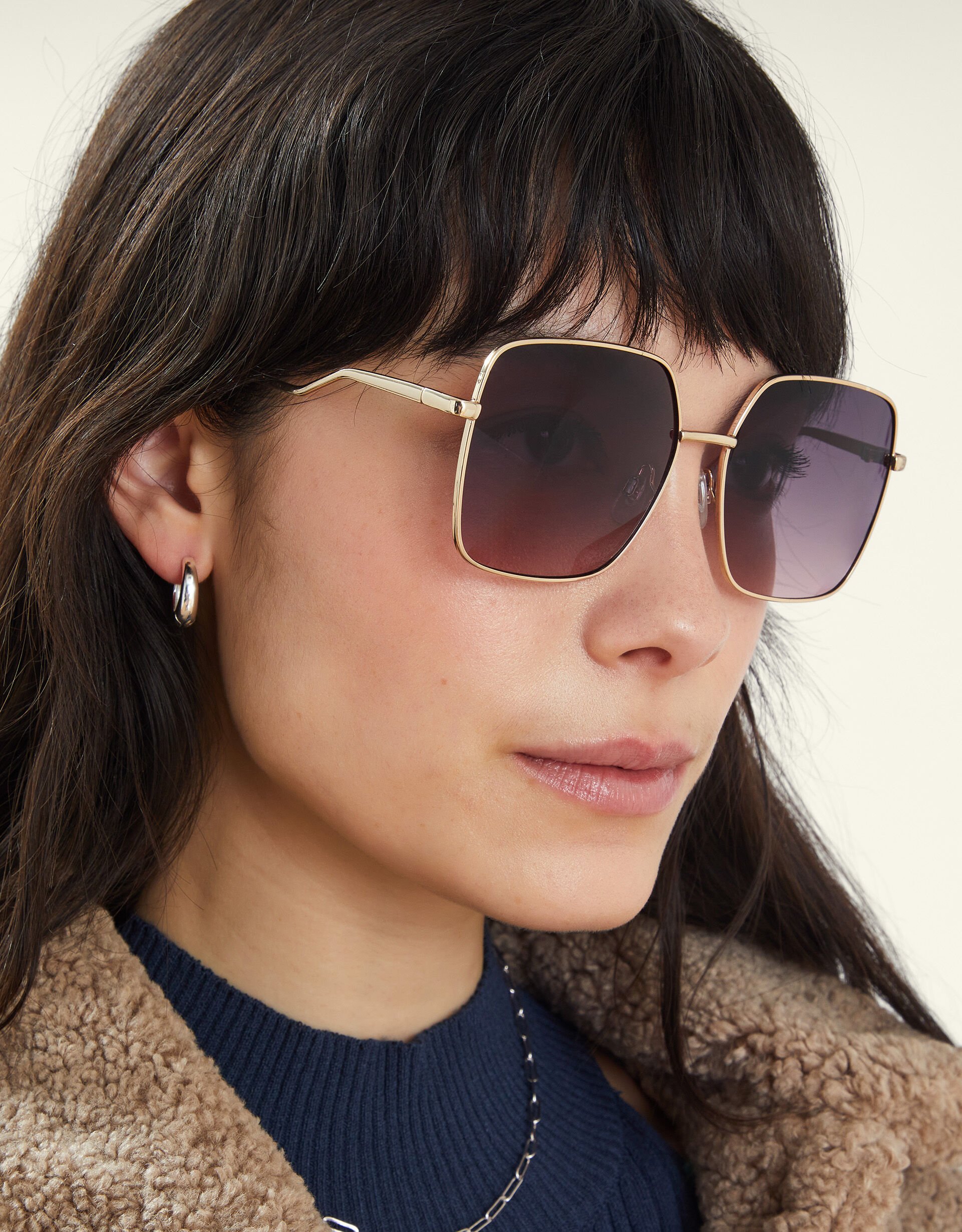 Oversized Metal Square Sunglasses | Sunglasses | Accessorize