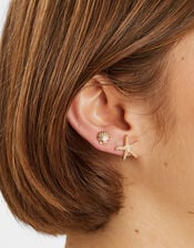3-Pack Starfish Stud Earrings, , large